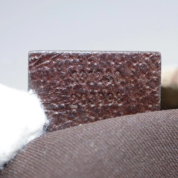 GUCCI GG Canvas Web Sherry Line Tote Bag Beige Silver 131230 Auth 108527 - Picture 2 of 15